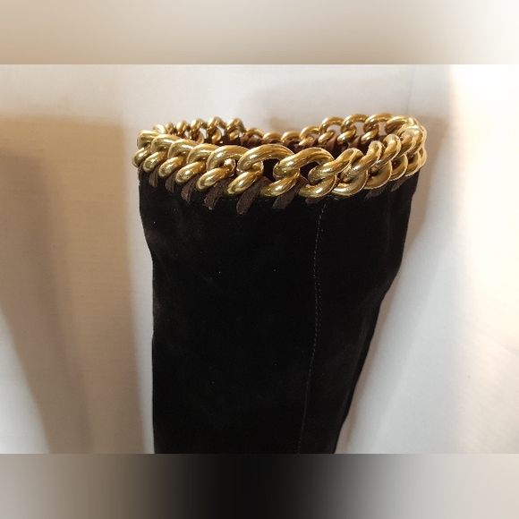 Sergio Rossi Chain Suede Boots - Picture 6 of 11